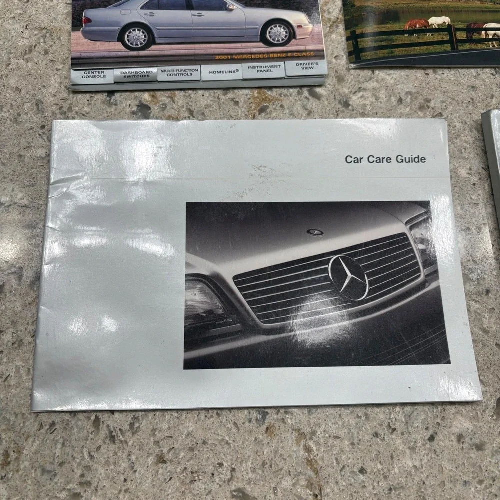 Vintage Mercedes‎ Benz Black Leather Owner Manual Folio E 300 Diesel E 320 E 420